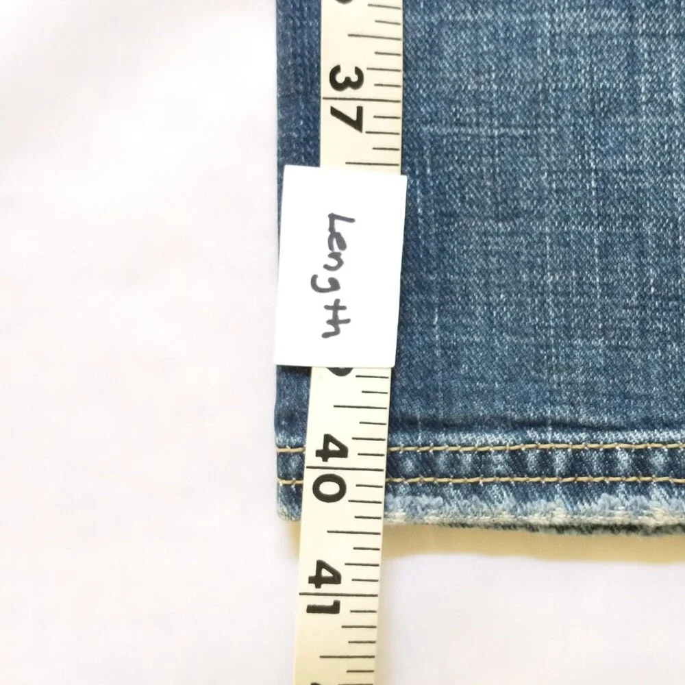 Mavi Erin 30x32 Low Front Comfort Hip Bootcut Jeans Distressed Glitter Pocket